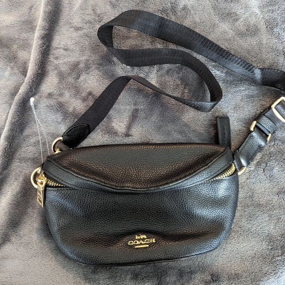Coach Bags Coach Fanny Pack Authentic Pebble Leather Black Brand